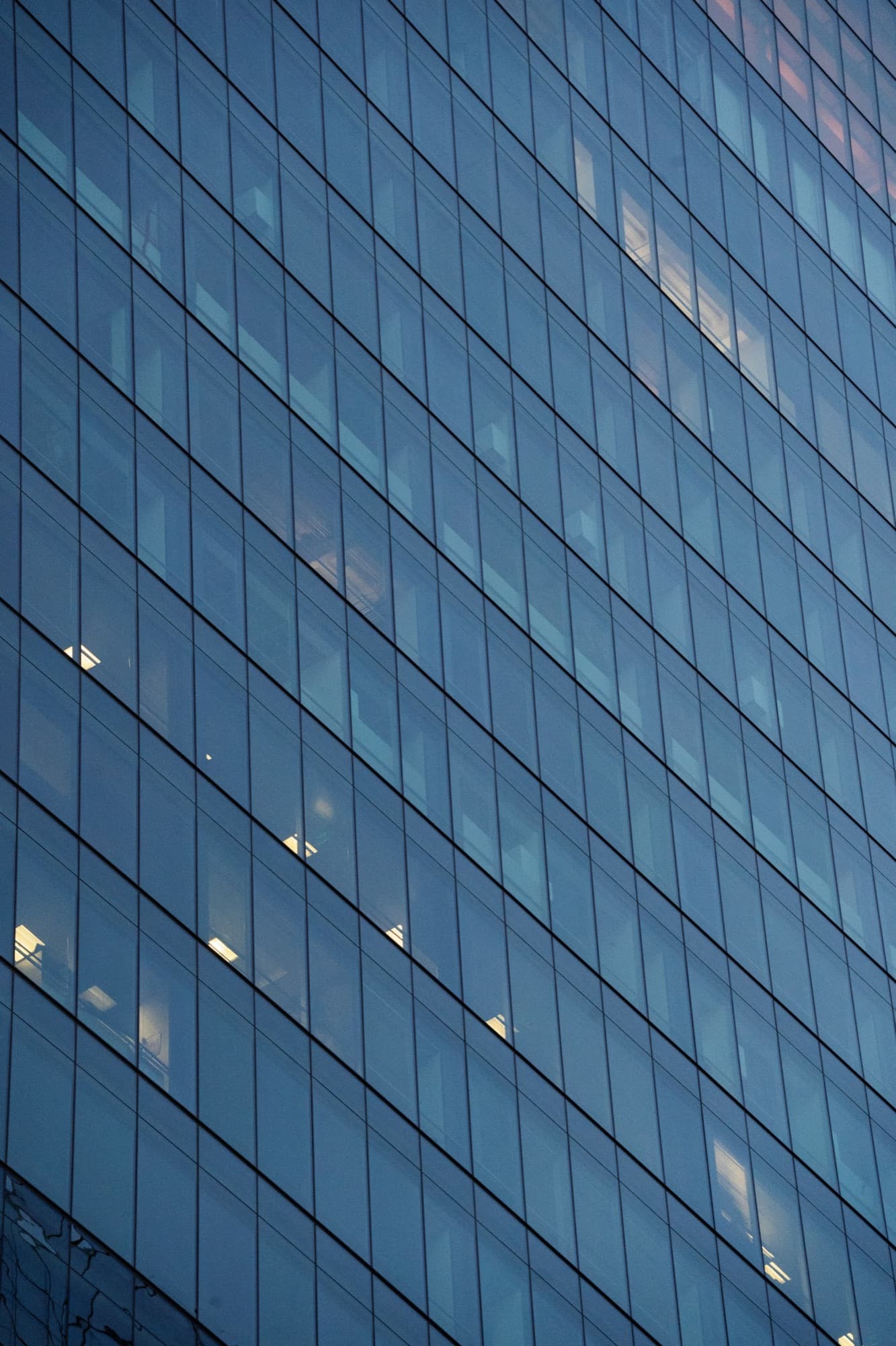 A precise grid of windows across a modern institutional building